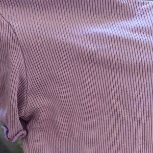 Women's Purple Ribbed Top